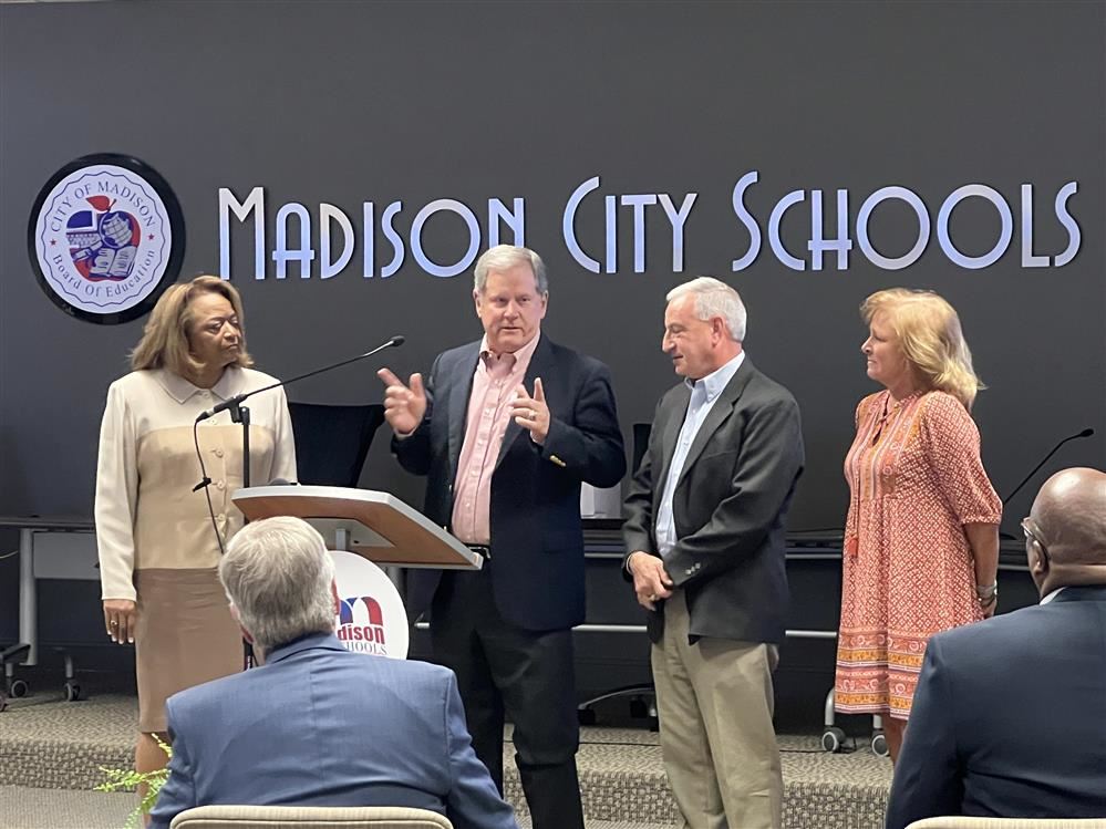 Four of the early leaders in creating Madison City Schools